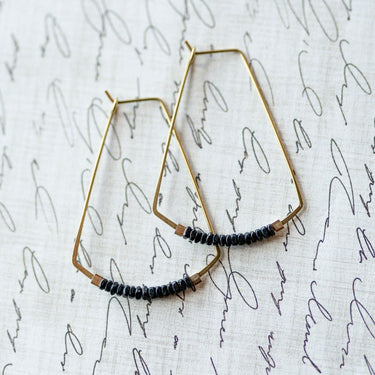 Trapeze earrings -matte black - Wild Roots Creative Shop