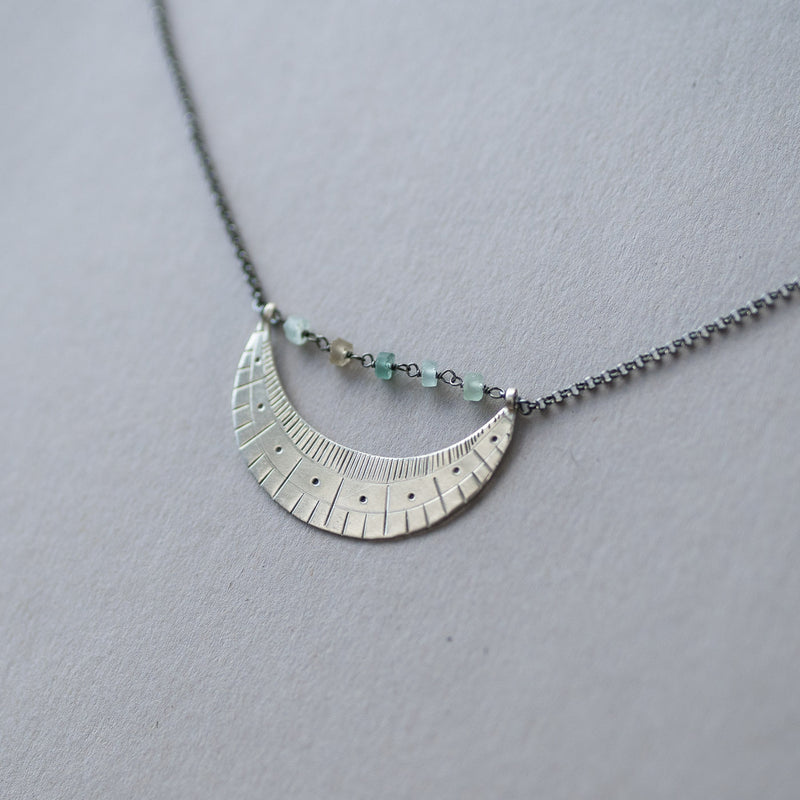 Lucca necklace -crescent moon