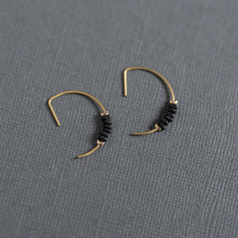 Artist earrings -matte black