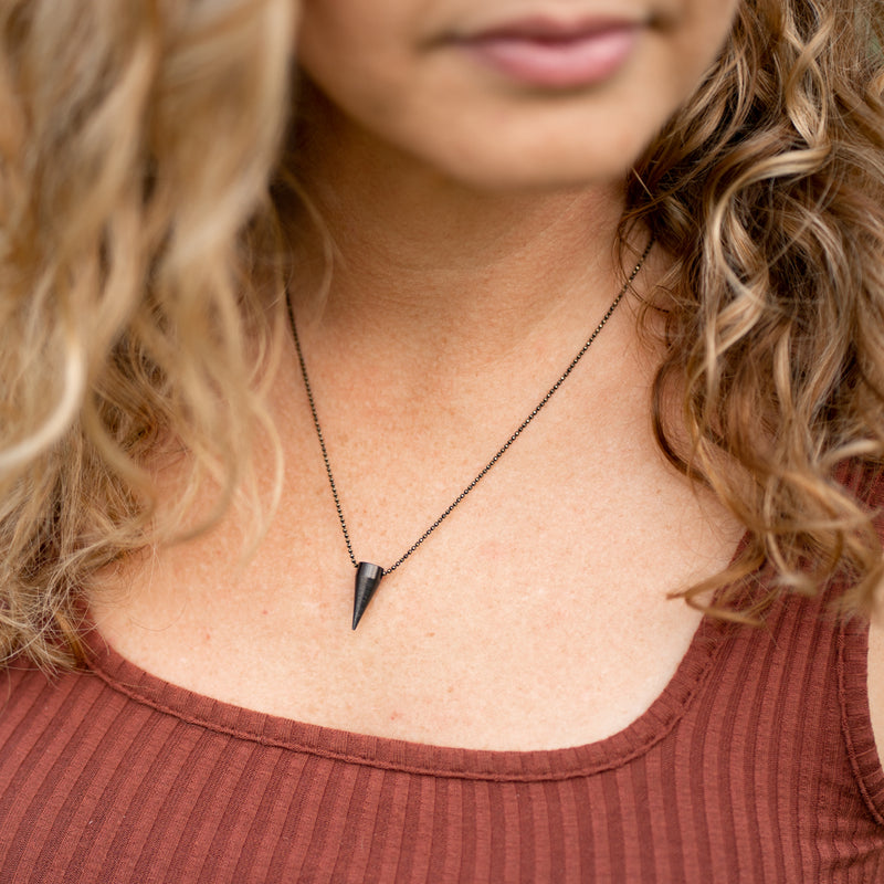 Black spike necklace - Wild Roots Creative Shop