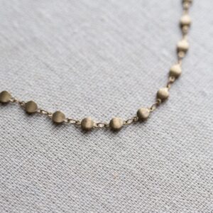 Pebble Beach brass necklace